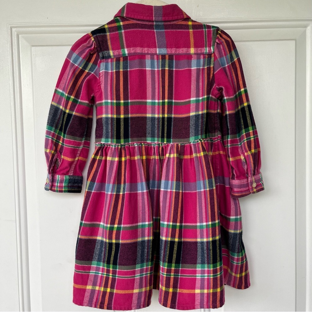 •Ralph Lauren• Girls Flannel Plaid Dress - Size 18 Months - Picture 4 of 6